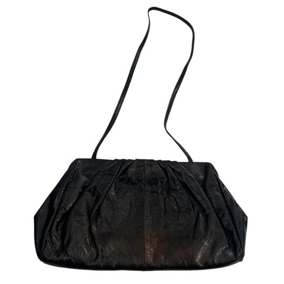 Hobo International Pleated Magnetic Frame Shoulder Bag metallic - Picture 1 of 5